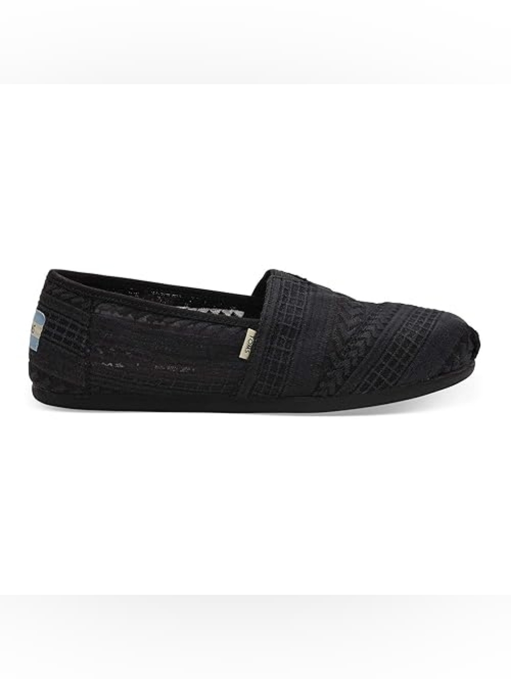 TOMS | Women's Black Arrow Embroidered Mesh Shoes